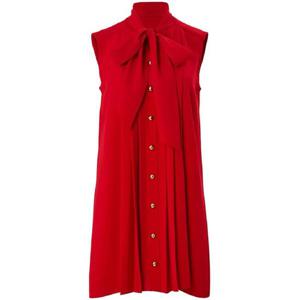 25 FW 캐롤리나헤레라 핀턱 타이 넥 미니 드레스 P2411N557FCR TP432081112