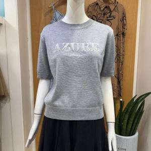 클리지 DP01 라운드 넥 진주 포인트 반팔 티 CP6WKT08