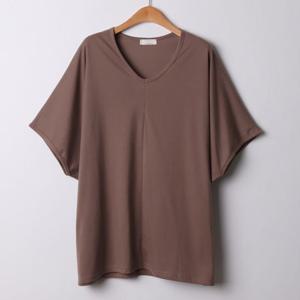 [아이우먼] 코튼브이넥절개반팔티 ILE027M507 빅사이즈