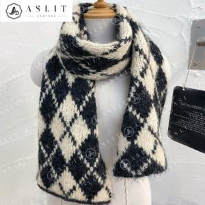 [애슬릿] 아가일 체크 울 여자 남자 커플 머플러 목도리