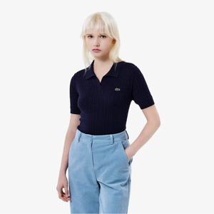 라코스테 공식 여성 케이블 반팔 스웨터 폴로 PF025E-55N 166
