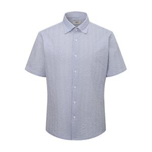 [레노마(셔츠)]스트라이프 서커 프린트 슬림핏반팔셔츠  RPUSL1352BU