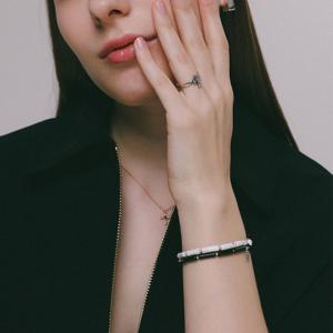 제이로렌 실린더 원석 실버볼 팔찌 B01054