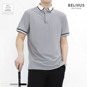 [빌리버스]빌리버스 골프웨어 남자 반팔티 BOBT013 카라 여름 티