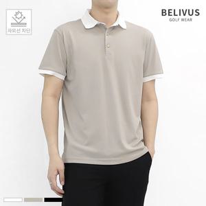 [빌리버스]빌리버스 골프웨어 남자 반팔티 BOBT012 카라 여름 티