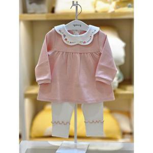 아가방 세이브존02 핑크  카라 체크 상하세트 02s523057