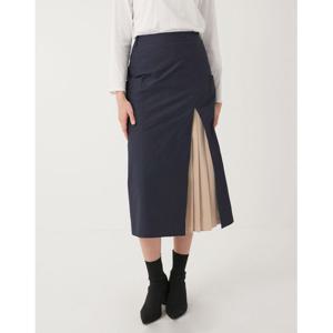 [올리비아로렌]배색 주름 스커트_VOCDK3F7481