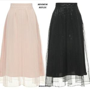 [미니멈]MD 레이스 파이핑 스커트 MD MYBAWS3320 M_CJ