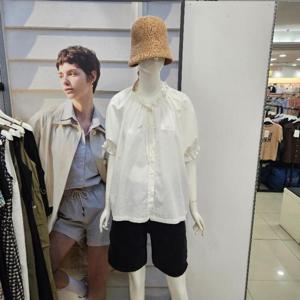 Ab.f.z DP01 리본프릴넥루즈핏코튼블라우스 AFZ5HB53