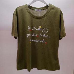 Latium HC06 얇고 시원한 스마일 피크 라운드 반팔 면티 T2531ts01G