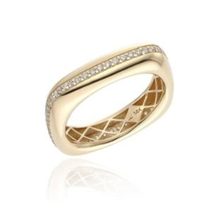 [로이드] 모던브리티쉬 파베 스퀘어 5.0mm 14K 반지 LRS22217G