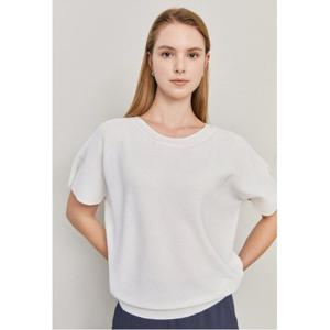 [더아이잗컬렉션]가오리핏 하프 풀오버 글리터 니트 (CP5A1PO511