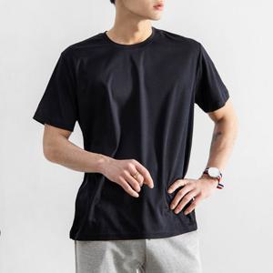 [모로엠]남성 쿨론소재 무지 반팔티 DM-TSH-QDAE714M-블랙