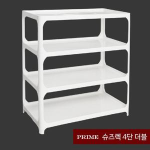 한솔PS 프라임 와이드 슈즈렉 4단 더블 슈즈랙 신발정리대 신발장 신발선반 신발정리선반 4단슈즈렉 4단슈