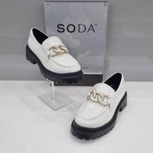 [소다][소다]쿠션 좋은 여성 청키 로퍼 FLS428 화이트_US