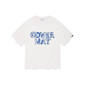 M 커버낫반팔티 CQK CO2402ST12-WH 트로피컬 로고 티셔츠 화이트