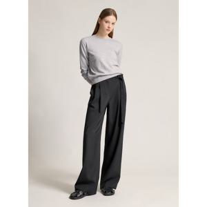 [시스티나]벨티드 핀턱 롱 와이드 팬츠 AWWSLO11020