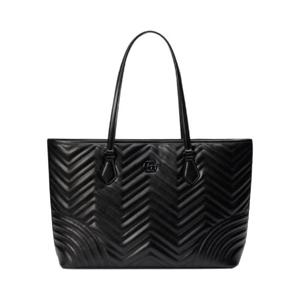 구찌 GG 마몽 라지 토트백 블랙 레더 739684-DTDFV-1000