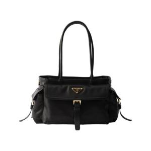 프라다 미디움 프라다 익스플로어 나파 레더 토트백 블랙 1BG596-2DX8-F0002