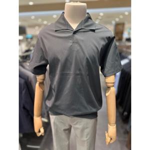 [리얼지오지아][25SS] 남성 차콜그레이 미라쿨 원버튼 반팔 카라티 ADF3TT1901