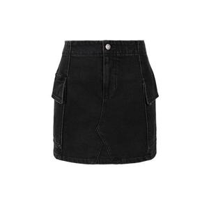 [게스] 여성 청치마 카고 데님 스커트 블랙 YO6D3581