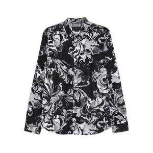 베르사체 긴팔 셔츠 79GAL2S0 NS698 899 BLACK WHITE