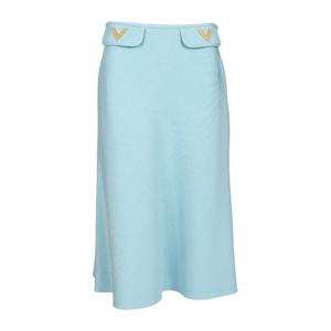 발렌티노 라이트 블루 A라인 스커트 7B3RADK098T BWD
