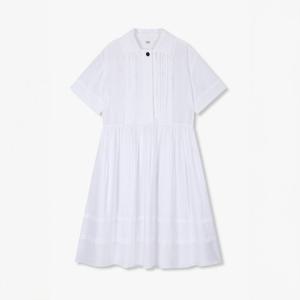 [스튜디오 톰보이]핀턱 셔츠형 셔링 원피스(양말 증정) 9105341120