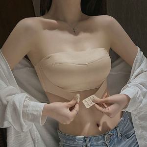 스트랩고정 오프숄더브라 볼륨업 웨딩 심리스브라