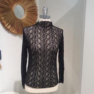 르피타 HC06 여리여리한 시스루 블라우스(블랙) L253UBBL951