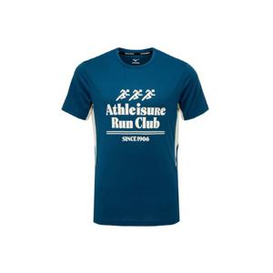 [미즈노(스포츠)]러닝 그래픽 기능성 반팔 티셔츠 시안블루 32YA410133