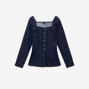 [게스] 여성 뷔스티에 블라우스 다크블루 YO3D1287