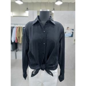 [에이비에프지]데일리 베이직 캐주얼 시스루 린넨 셔츠 LFAFZ5NB42-BK