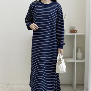 [샵앤][샵앤] 국산 여성 라운드 임부 단가라 롱원피스 LL-WDR-48