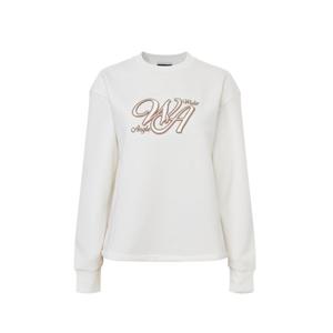 [와이드앵글]여성 CO 루즈핏 원포인트 스웨트셔츠 L WWU25272W3