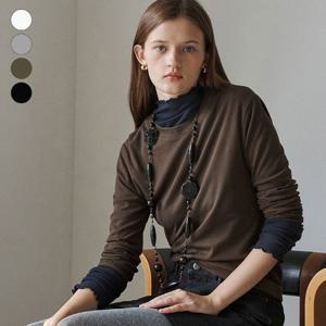 [게스(진)]여성 이중 라운드넥 긴팔 티셔츠(OP3K5425)