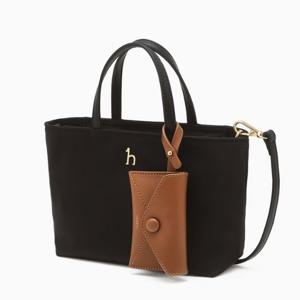 [헤지스ACC] 나일론 블랙 퍼피 로고 토트겸 숄더백 S HIBA5F859BK