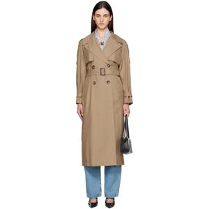 25 FW 막스마라 여성 탠 오텔로 트렌치 코트 251118F067000