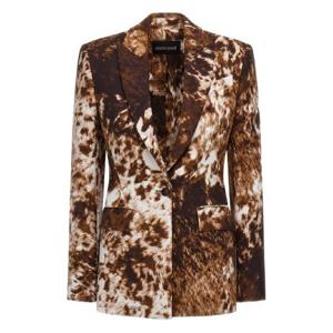 25 FW 로베르토 카발리 카우 프린트 싱글 브레스티드 블레이저 TKT401ORN08 TP442699503