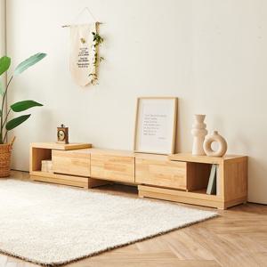 이노센트 안토 고무나무 원목 2400 확장형 거실장 i101929