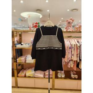 프렌치캣5 티파니 블랙스트라이프레이어드원피스 (T54KKO010)