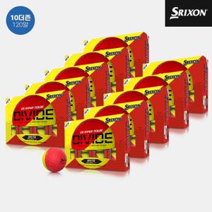 [10더즌 120알]던롭코리아 정품 스릭슨 Q-STAR 투어 5 디바이드 골프볼[남여공용][옐로우레드][3피스]