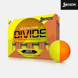 [던롭스포츠코리아정품]스릭슨 Q-STAR 투어 5 디바이드 골프볼[남여공용][옐로우&오렌지][3피스 12알]