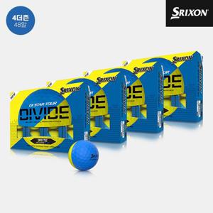 [4더즌 48알]던롭코리아 정품 스릭슨 Q-STAR 투어 5 디바이드 골프볼[남여공용][옐로우블루][3피스]