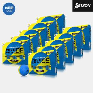 [10더즌 120알]던롭코리아 정품 스릭슨 Q-STAR 투어 5 디바이드 골프볼[남여공용][옐로우블루][3피스]