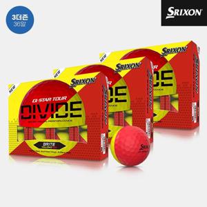 [3더즌 36알]던롭코리아 정품 스릭슨 Q-STAR 투어 5 디바이드 골프볼[남여공용][옐로우레드][3피스]