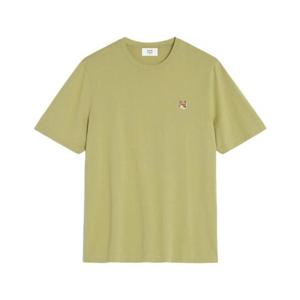 메종 키츠네 폭스 헤드 패치 레귤러 티셔츠 캔버스 LM00104KJ0008-P357