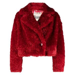 에르노 페이크 퍼 크롭 더블 브레스티드 재킷 GI000209D12421