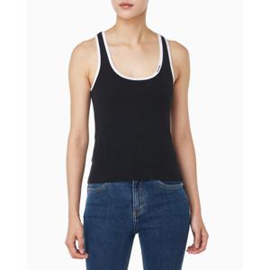 [캘빈클라인 진]여성 칼라 블라킹 트리밍 코튼 립 탱크 47D300G