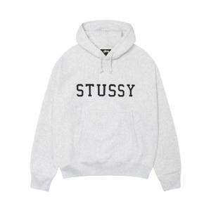 스투시 펠트 아플리케 후드 애쉬 헤더 118591